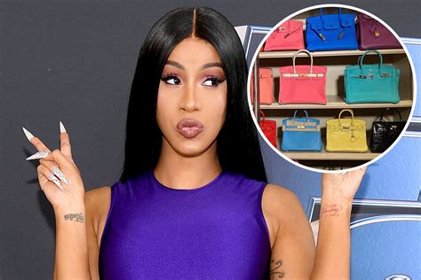 cardi b hermes bags|cardi b bag collection.